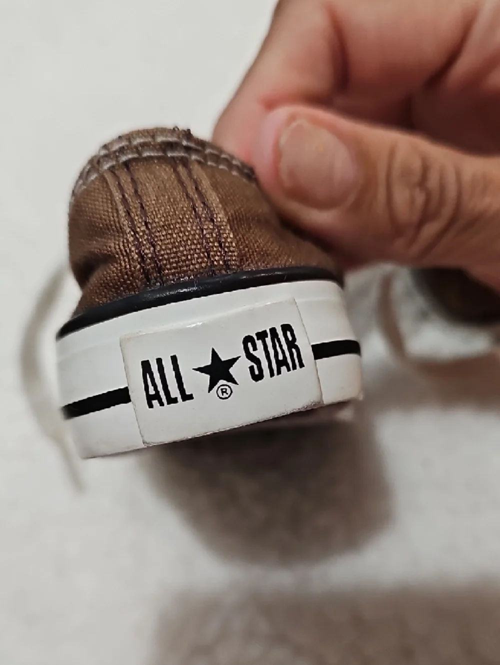 Converse Kids Brown Canvas Sneakers with White Laces